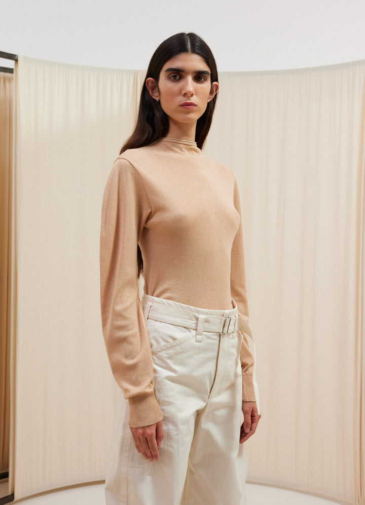 NAHTLOSER MOCK-NECK-PULLOVER