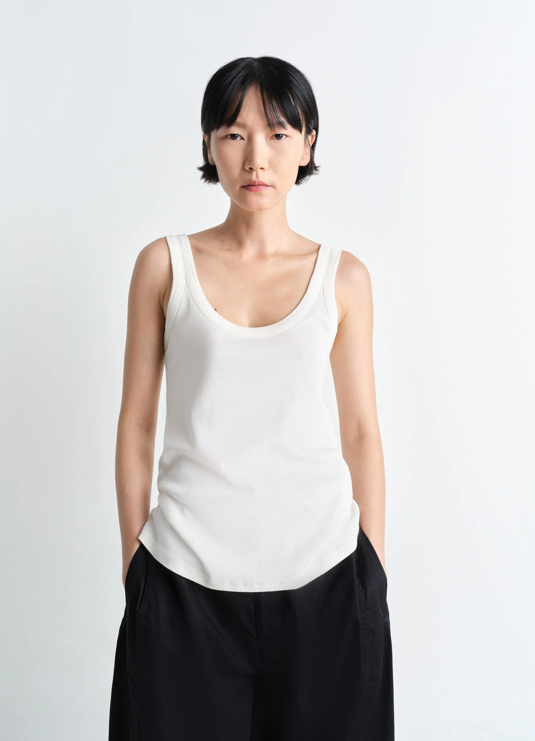 LEMAIRE タンクトップ ルメール LEMAIRE タンクトップ コットンジャージー テラコッタ