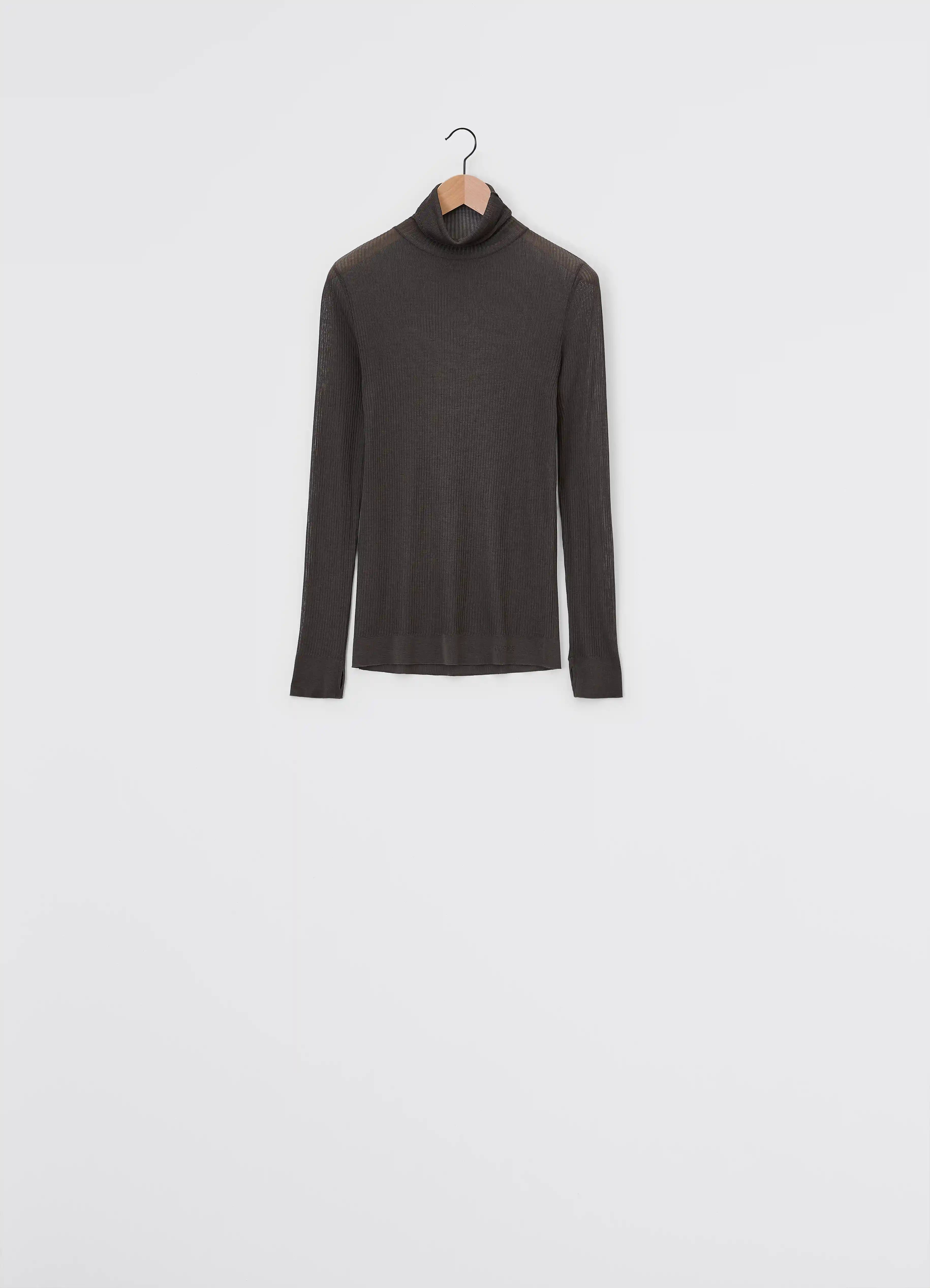Dark Brown Seamless High Neck Top | LEMAIRE Dark Brown Seamless High Neck Top | LEMAIRE