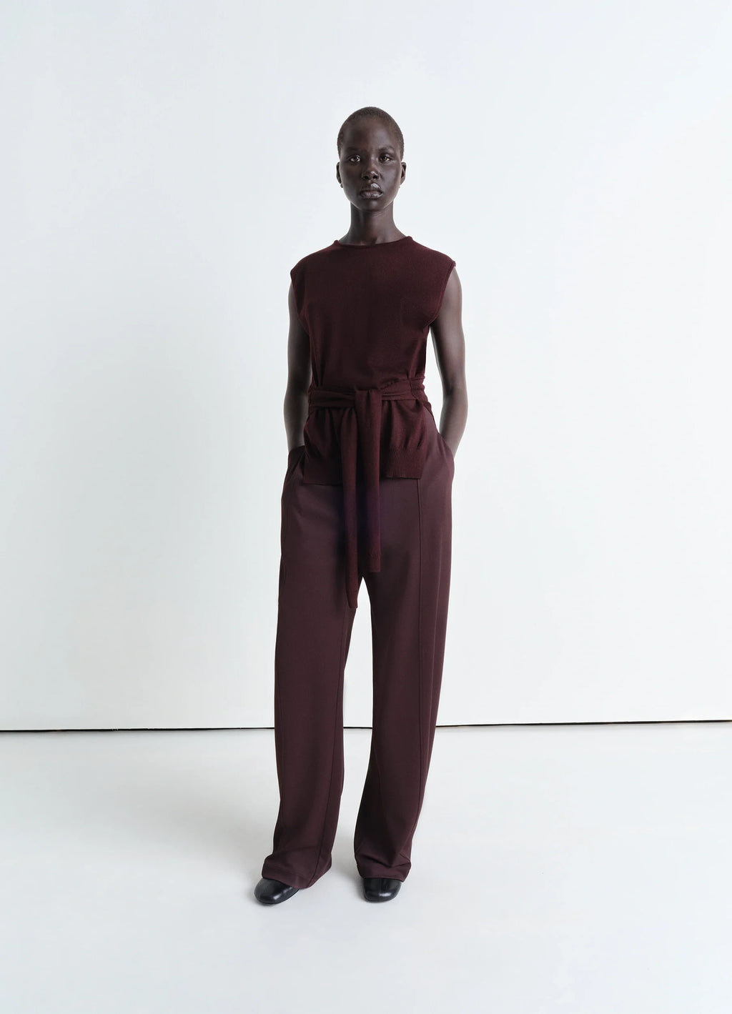 トロンプルイユ スリーブレス ジャンパー