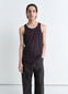 Lemaire Tank Top in Mid-weight Cotton Jersey, model shot, Front View Straight Cut