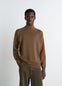 Lemaire High Neck Sweater in Lightly Mercerized Wool, model shot, front view regular fit