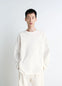 Lemaire Long Sleeve T-Shirt in Cotton Jersey Soft Patina, model shot, Front view Relaxed fit with pocket