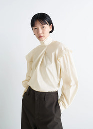 ASCOT BLOUSE IN WASHED COTTON SILK
