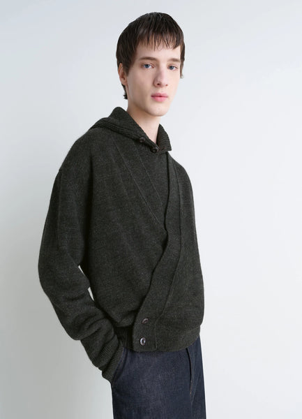 Dark Espresso Wrap Cardigan | LEMAIRE