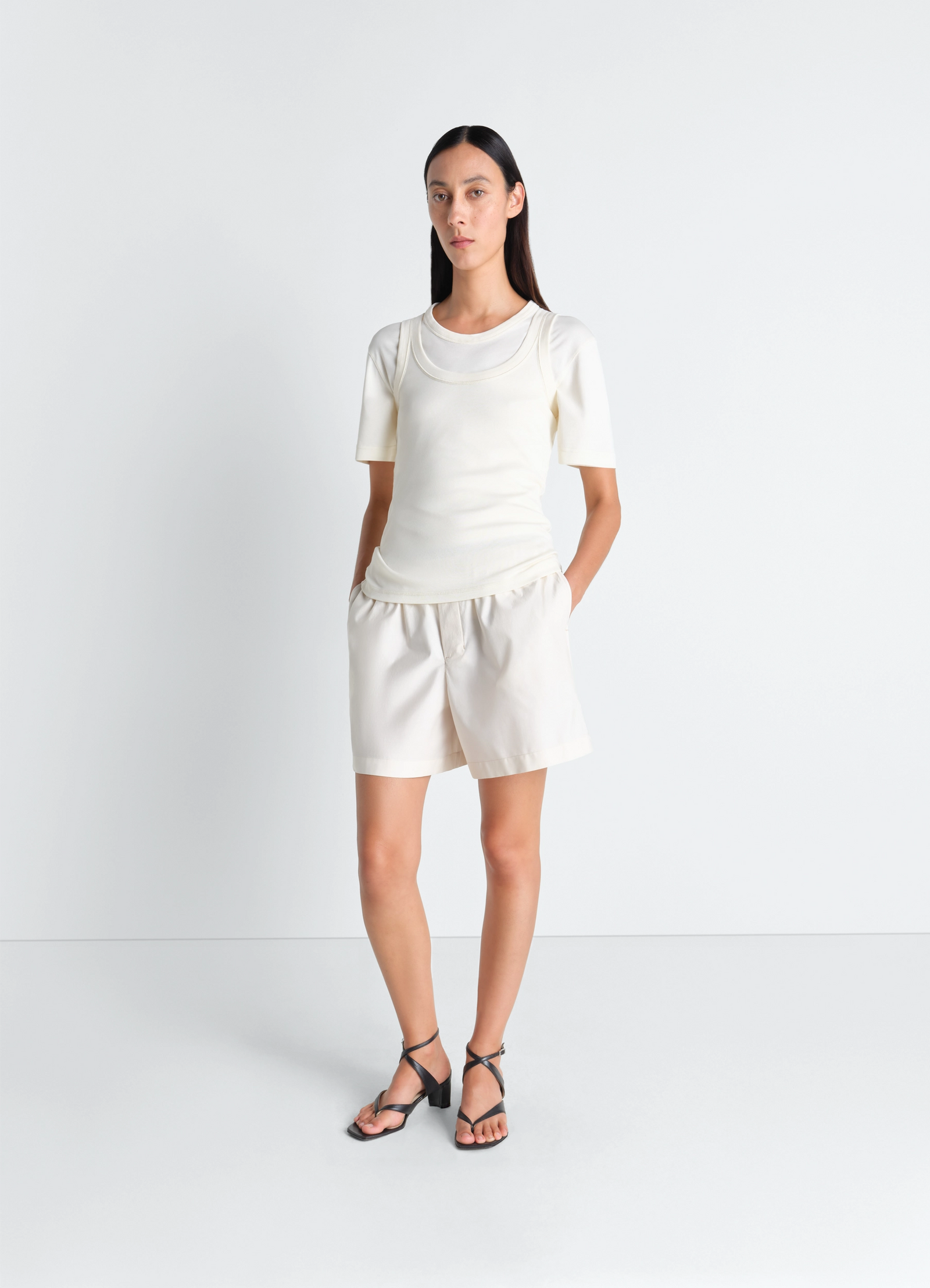 LEMAIRE タンクトップ TANK TOP IN JERSEY - Squid Ink - Rib Jersey - Men | LEMAIRE