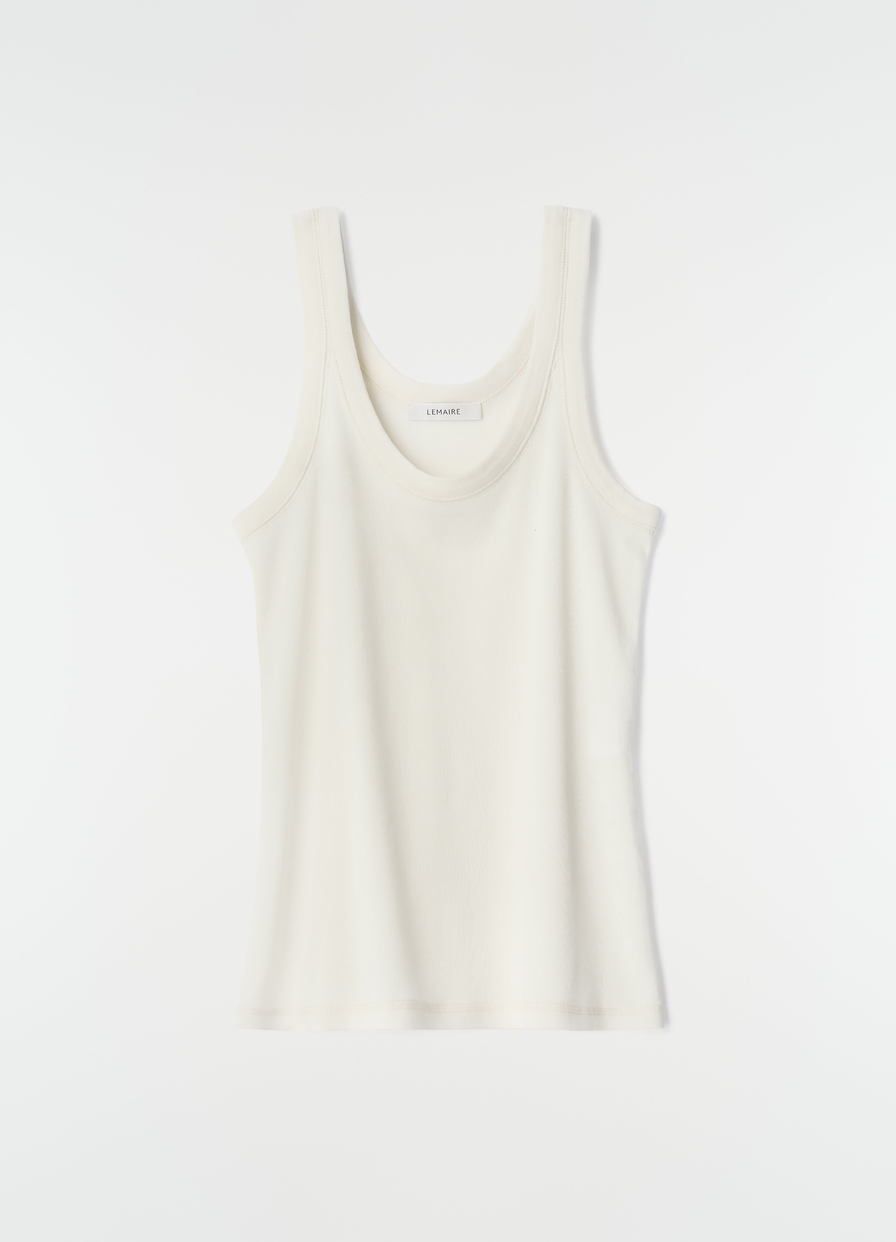 RIB TANK TOP IN JERSEY - Light Cream - Rib Jersey - Women | LEMAIRE