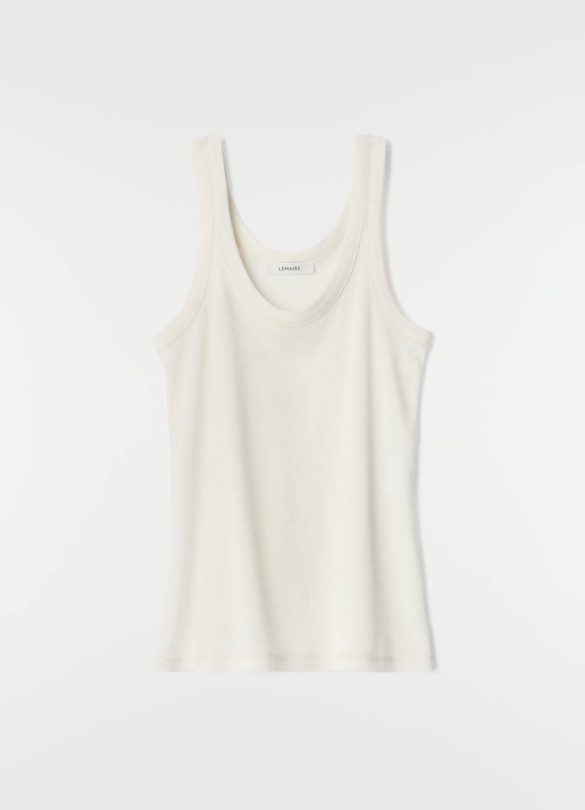RIB TANK TOP IN JERSEY - Light Cream - Rib Jersey - Women | LEMAIRE
