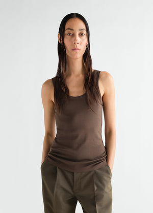 Rib tank top in jersey