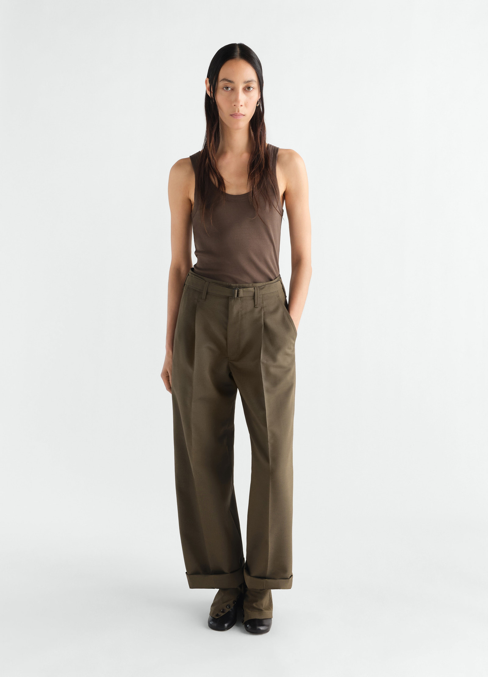 Rib tank top in jersey