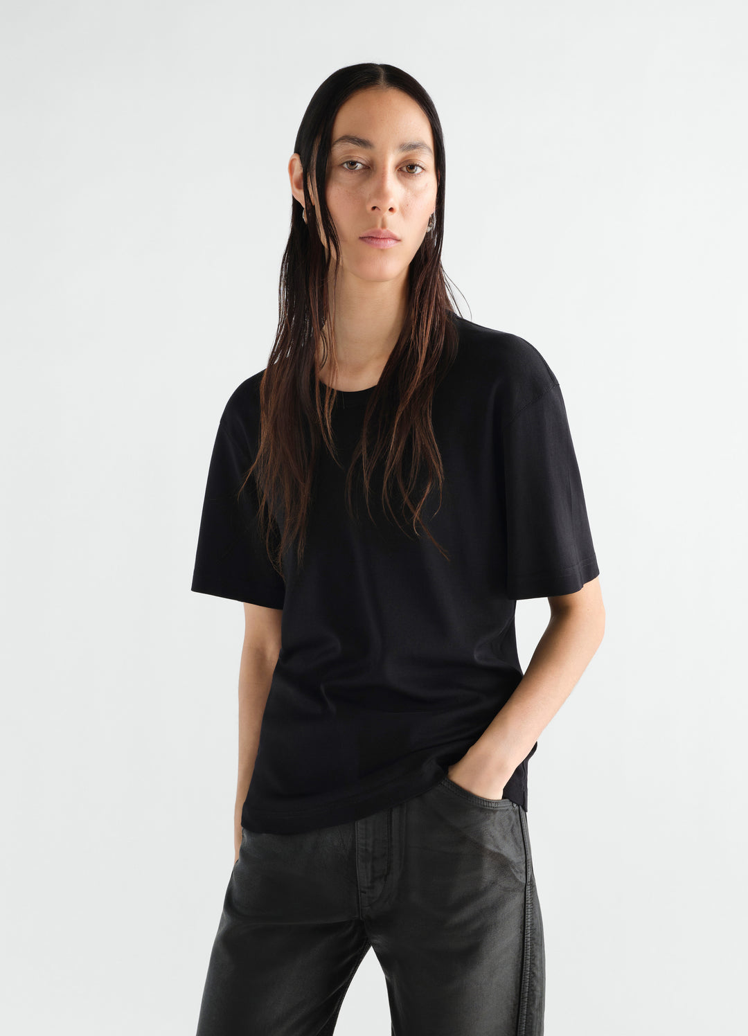 RIB T-SHIRT IN JERSEY