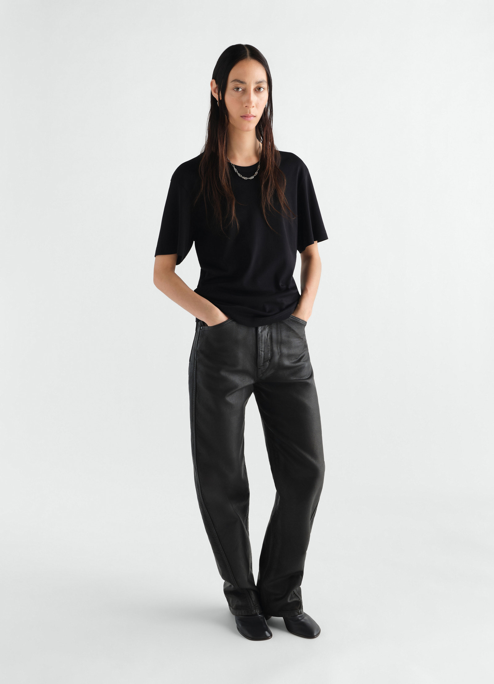 Rib t-shirt in jersey