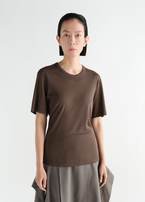 Rib t-shirt in jersey