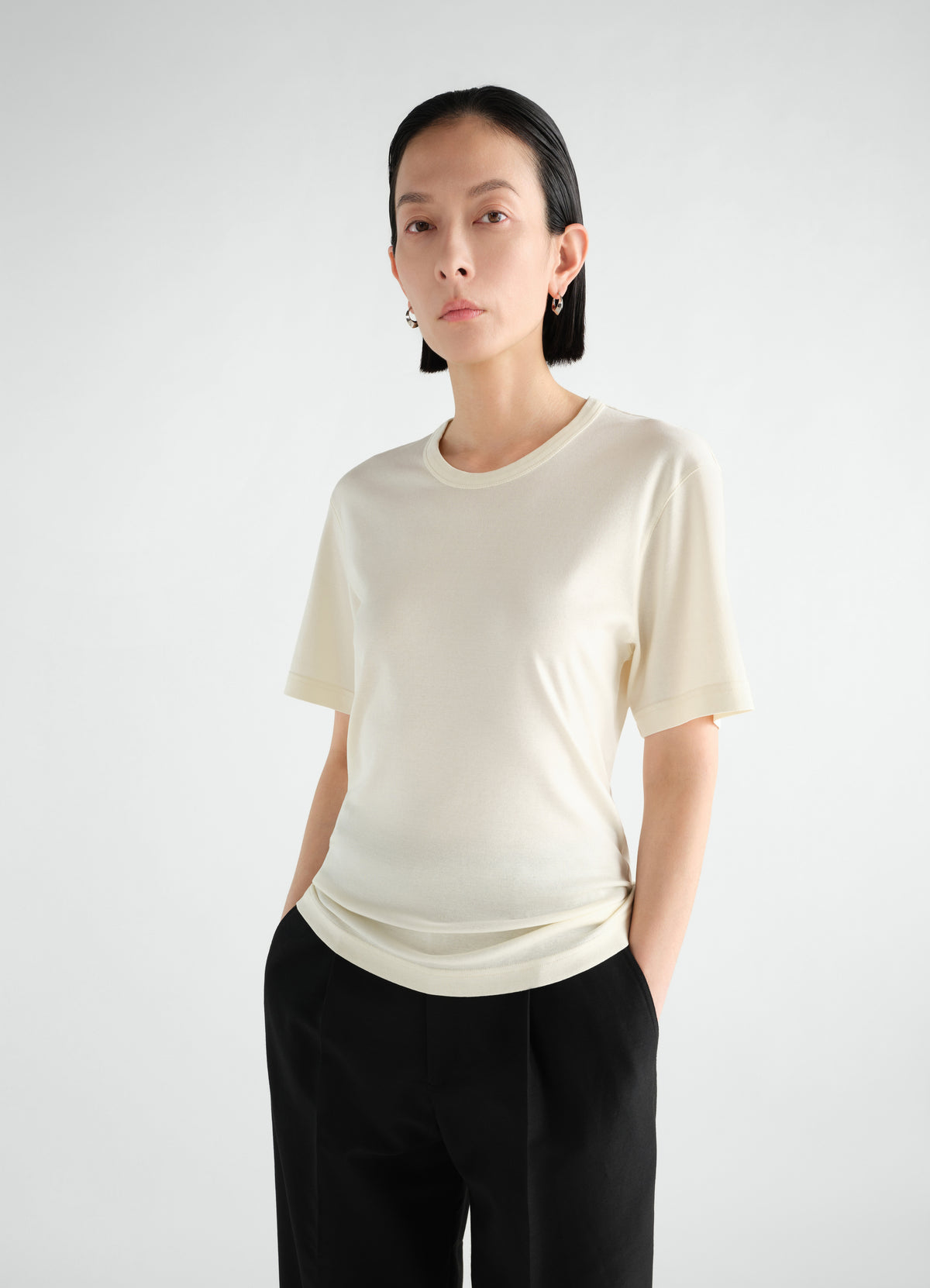 Lemaire RIB T-SHIRT IN JERSEY
