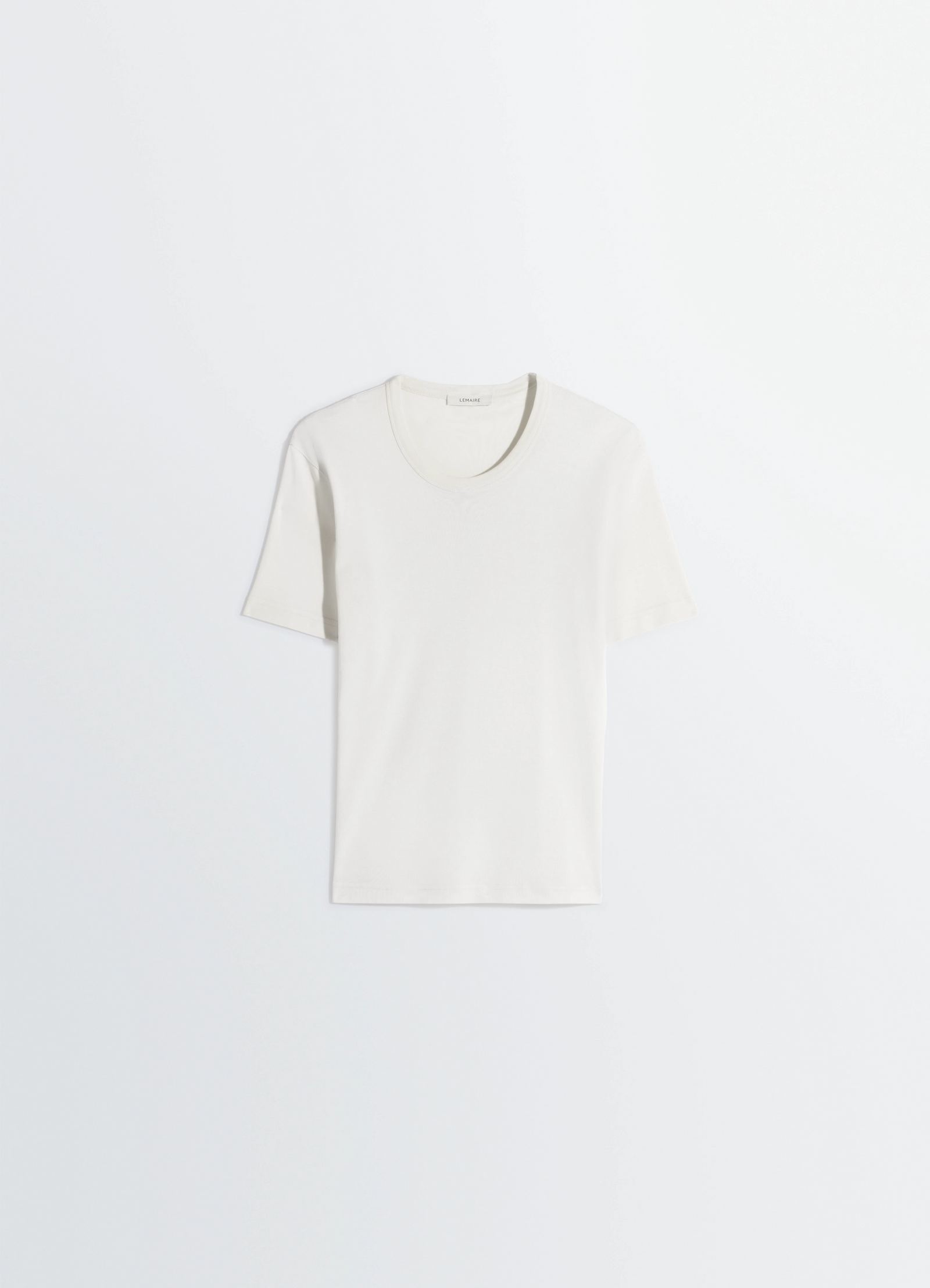 RIB T-SHIRT - Light Cream - Rib Jersey - Women | LEMAIRE RIB T-SHIRT - Light Cream - Rib Jersey - Women | LEMAIRE