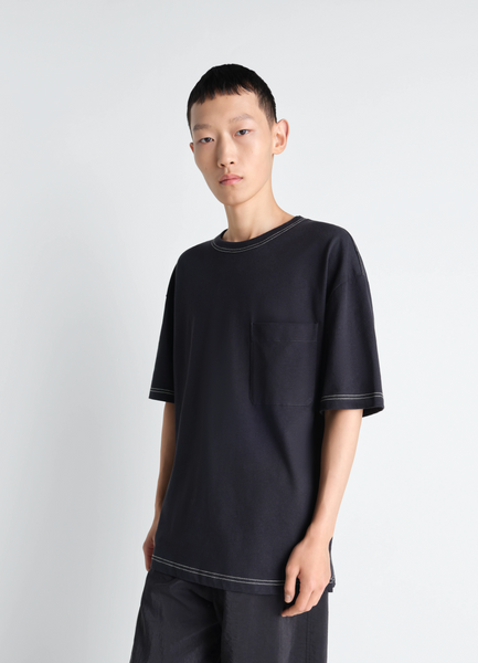 BOXY SHORT SLEEVE T-SHIRT IN JERSEY - Urchin - Heavy Cotton Linen