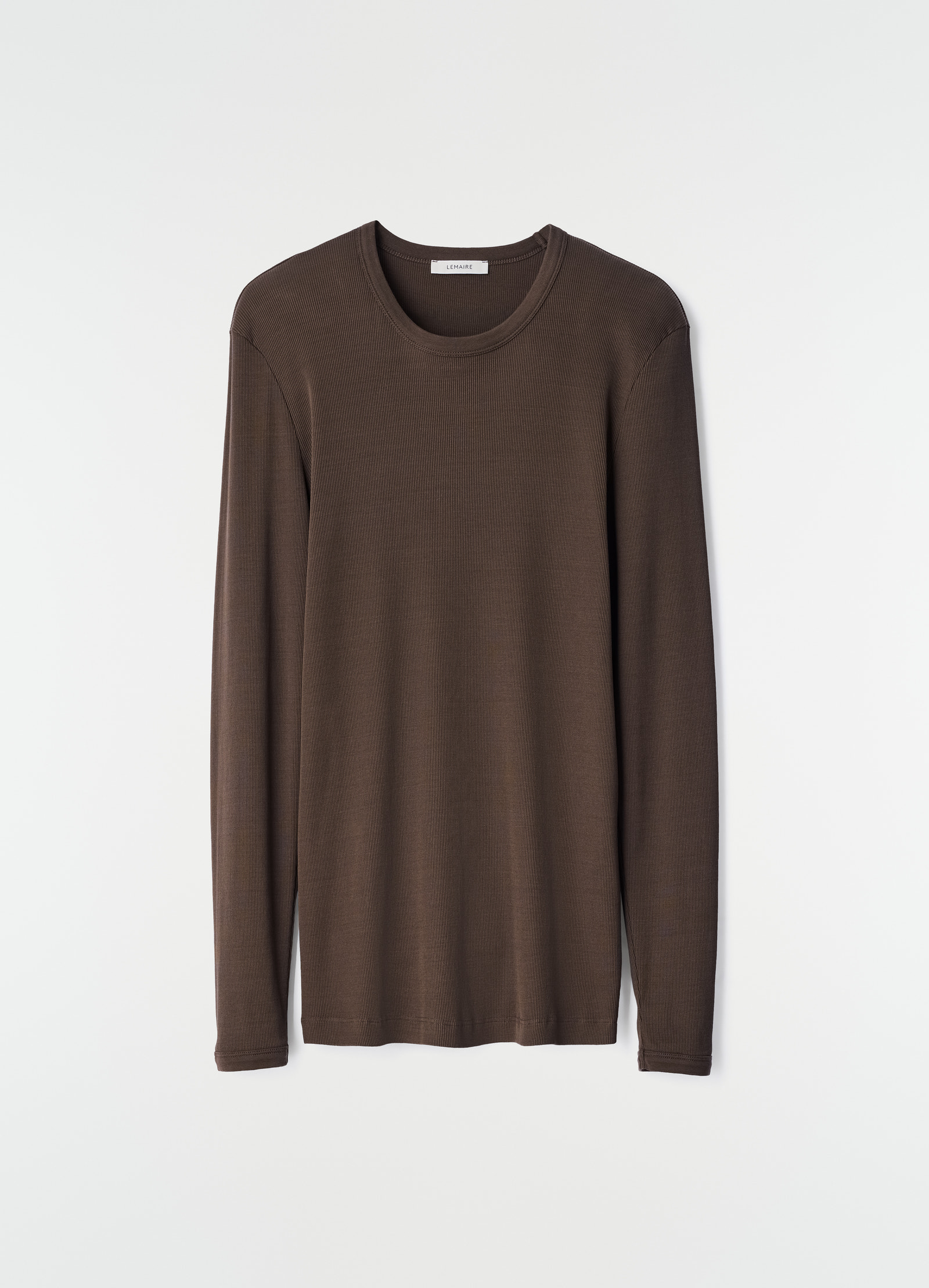 Long-sleeve top in ribbed jersey