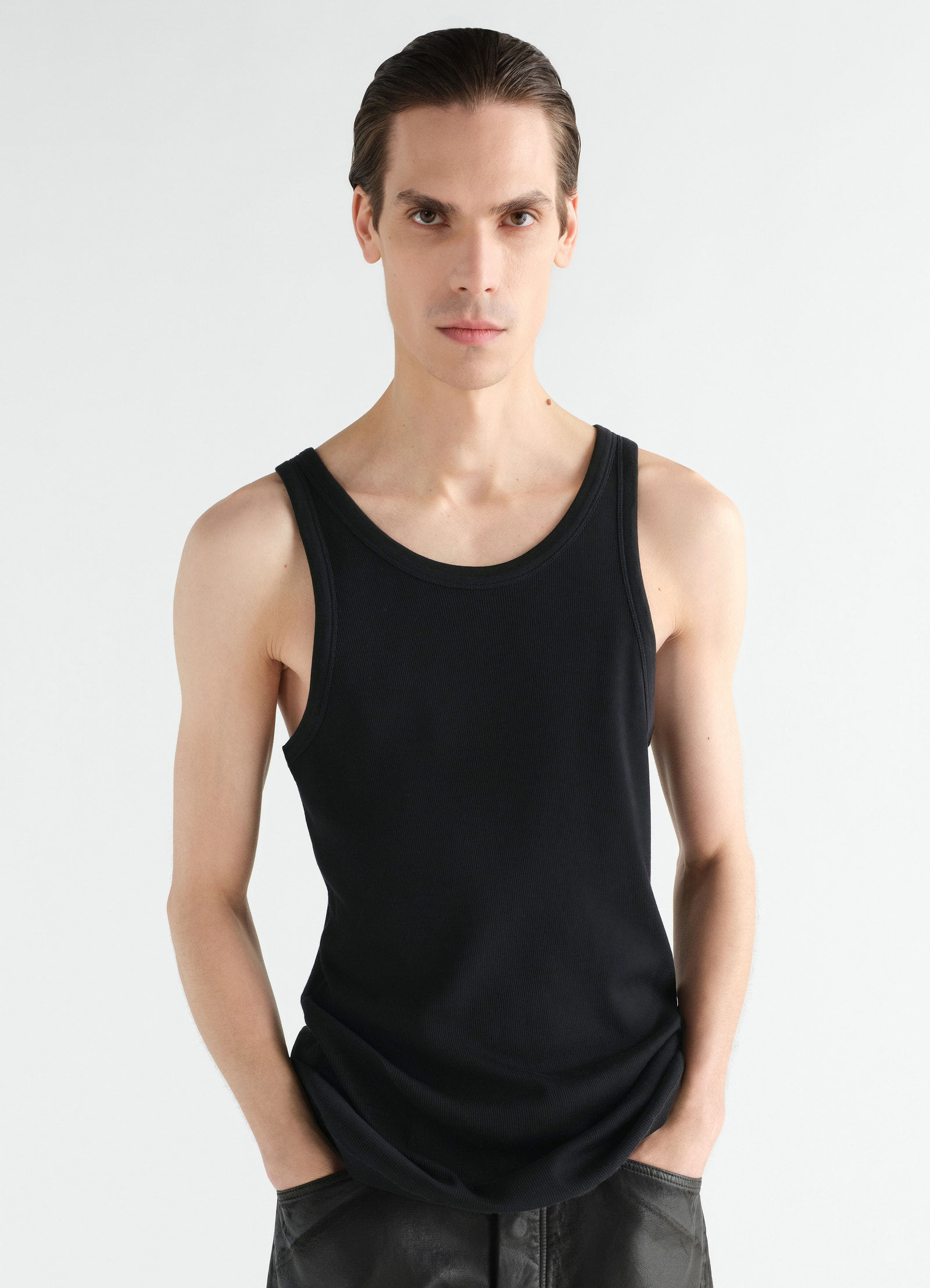 Tank top in ribbed jersey