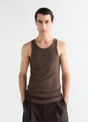 Tank top in ribbed jersey