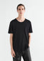 SCOOP-NECK T-SHIRT IN RIBBED JERSEY