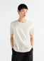 SCOOP-NECK T-SHIRT IN RIBBED JERSEY