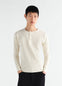 LONG-SLEEVE HENLEY T-SHIRT IN LINEN AND COTTON RIBBED JERSEY