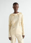 LONG-SLEEVE SCARF TOP IN SILKY JERSEY CREPE