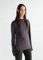 LONG-SLEEVE SCARF TOP IN SILKY JERSEY CREPE