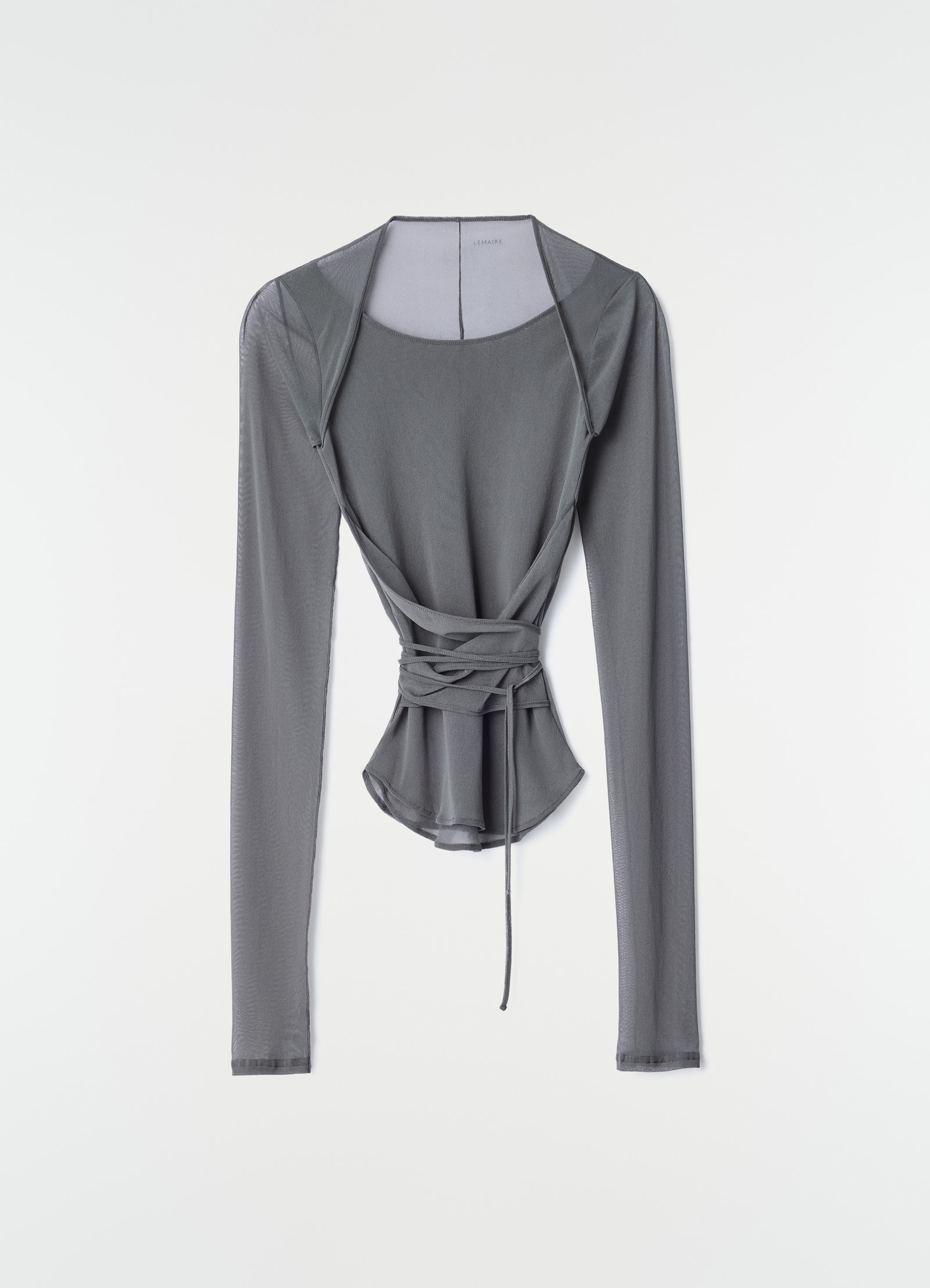 Ballerina wrap top in mesh jersey
