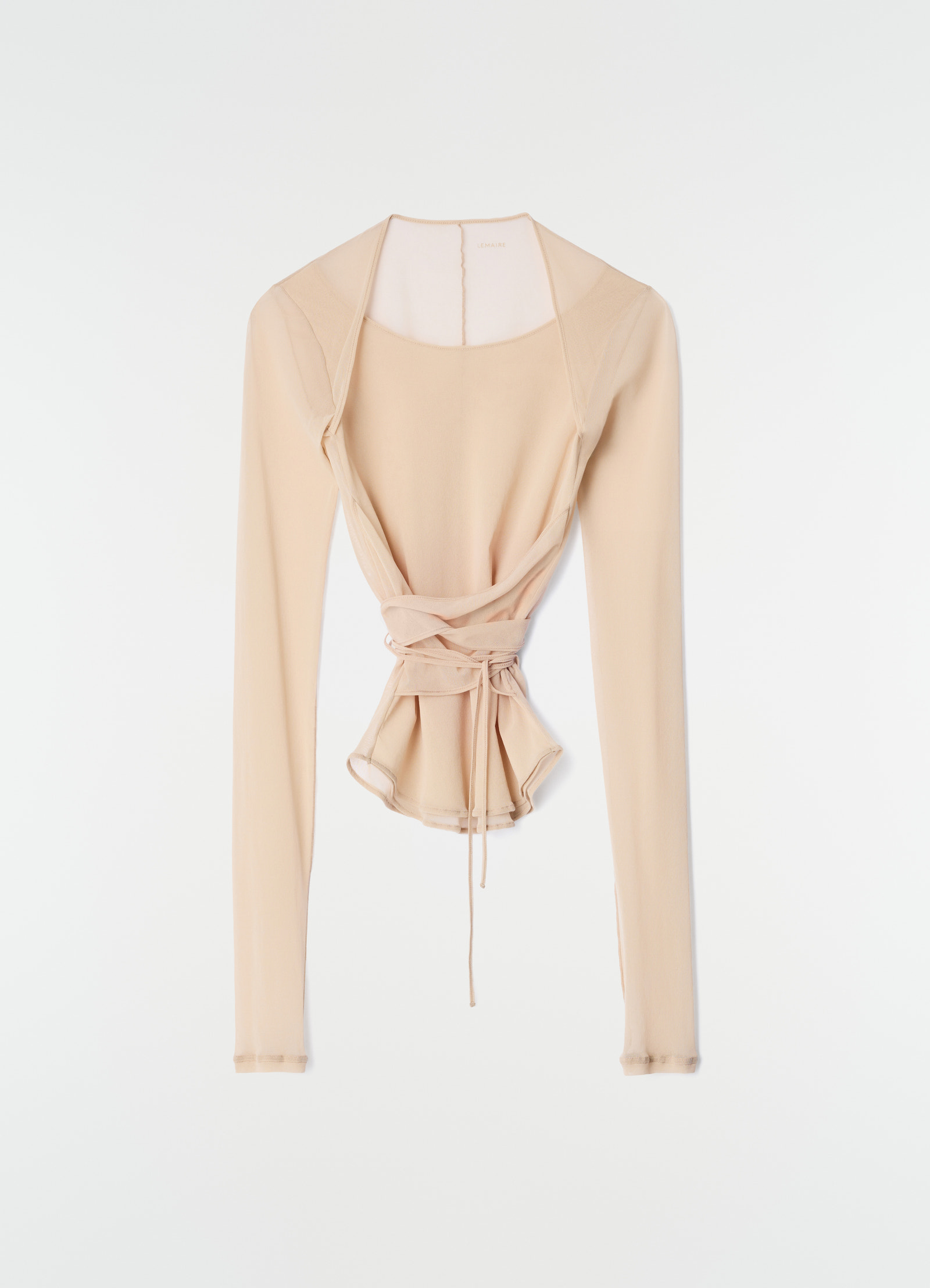 Ballerina wrap top in mesh jersey