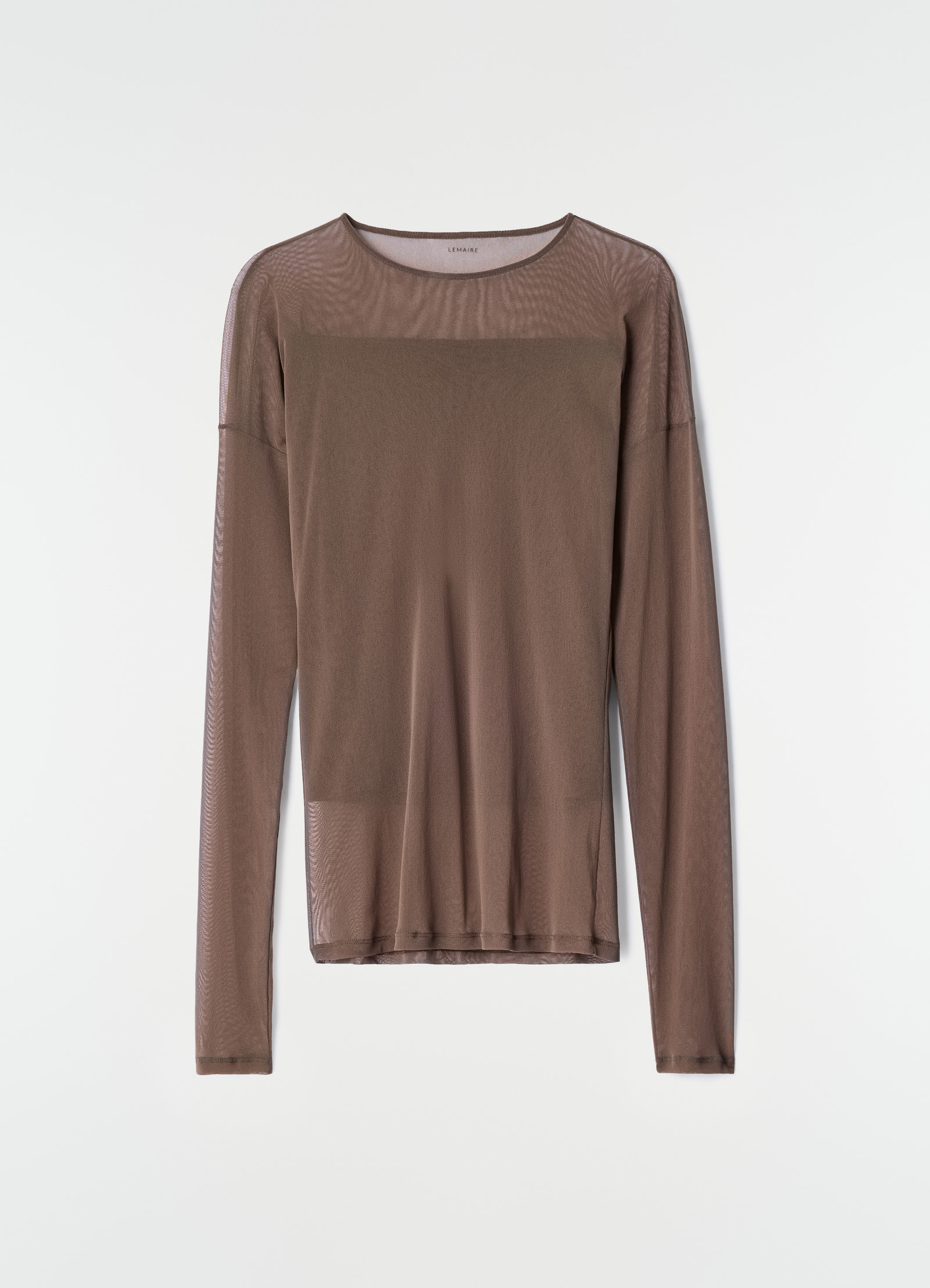 Long-sleeve ballerina-style top in mesh jersey