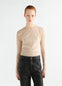 LONG-SLEEVE BALLERINA-STYLE TOP IN MESH JERSEY