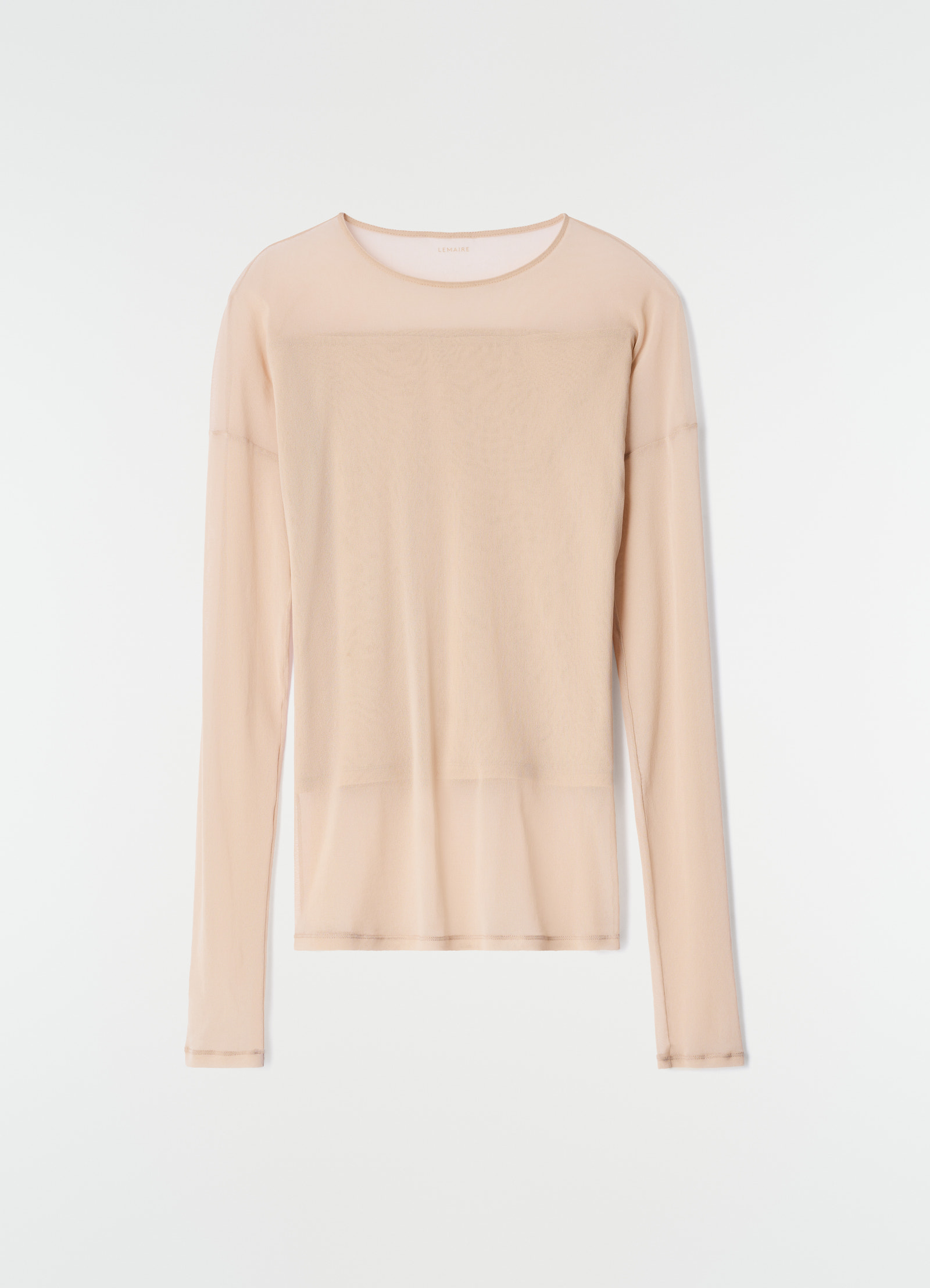 Long-sleeve ballerina-style top in mesh jersey