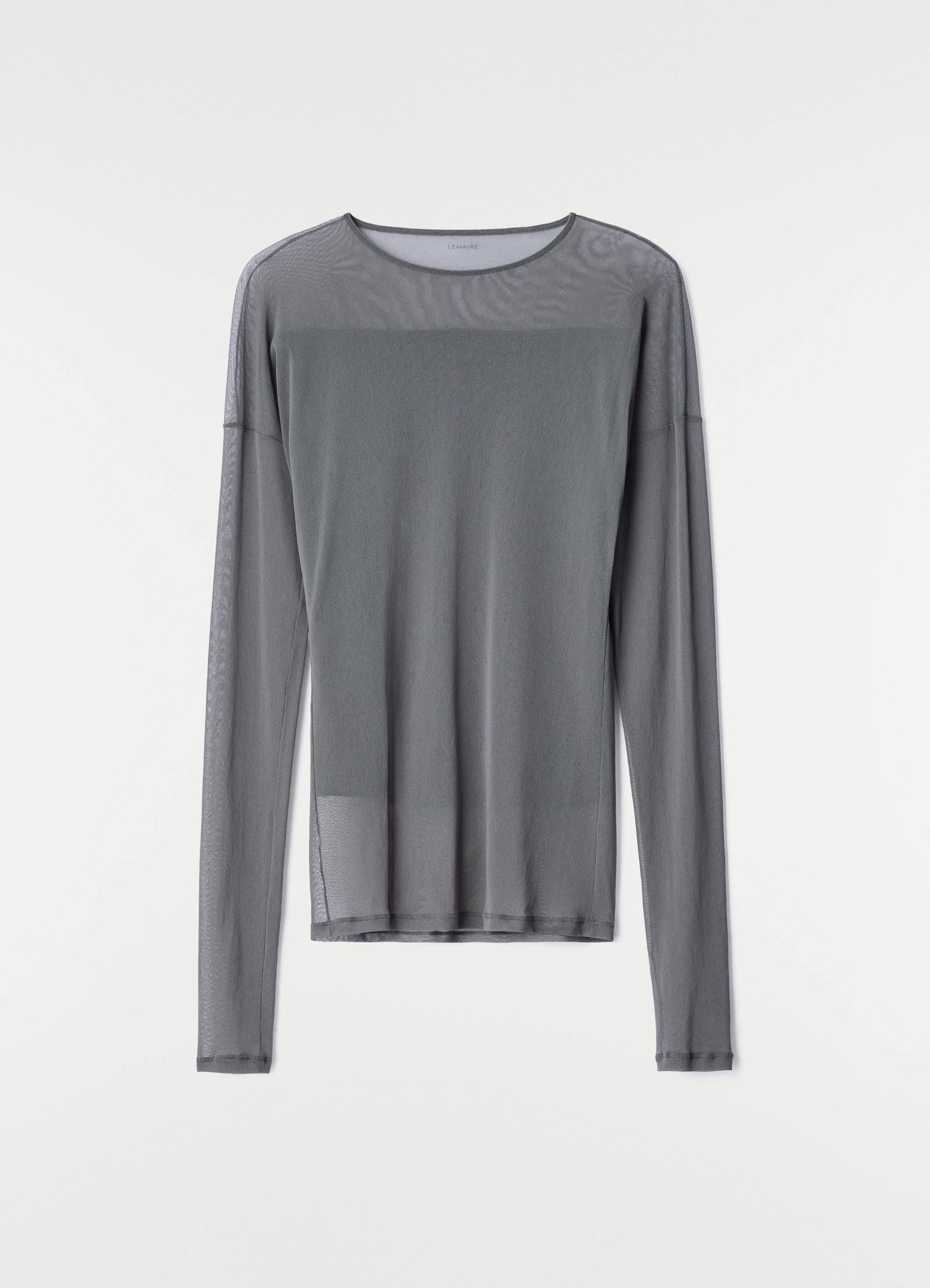 Long-sleeve ballerina-style top in mesh jersey
