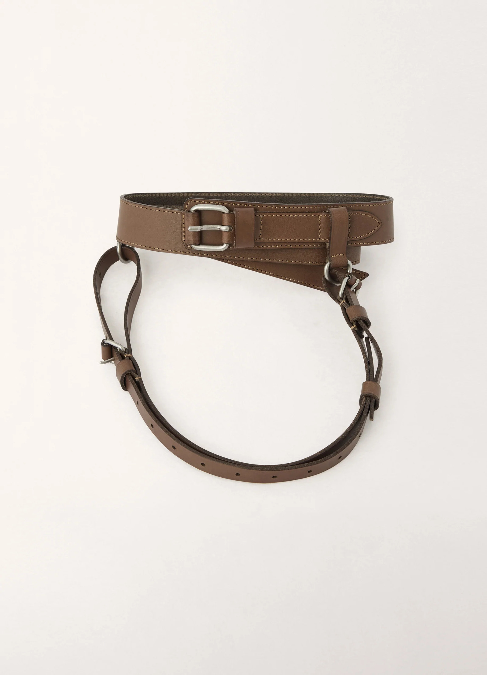 乗馬ベルト - Dark Taupe - Vegetal Tanned Leather - ユニセックス