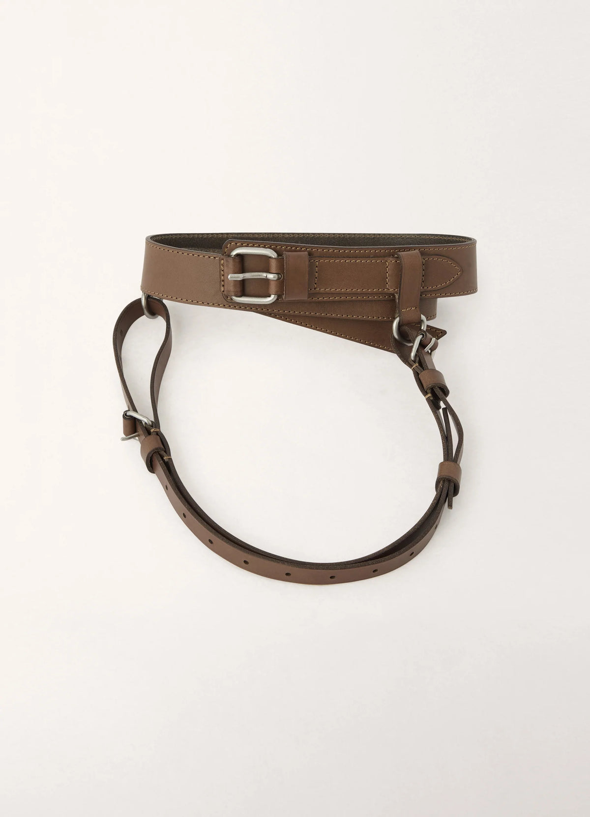 乗馬ベルト - Dark Taupe - Vegetal Tanned Leather - ユニセックス