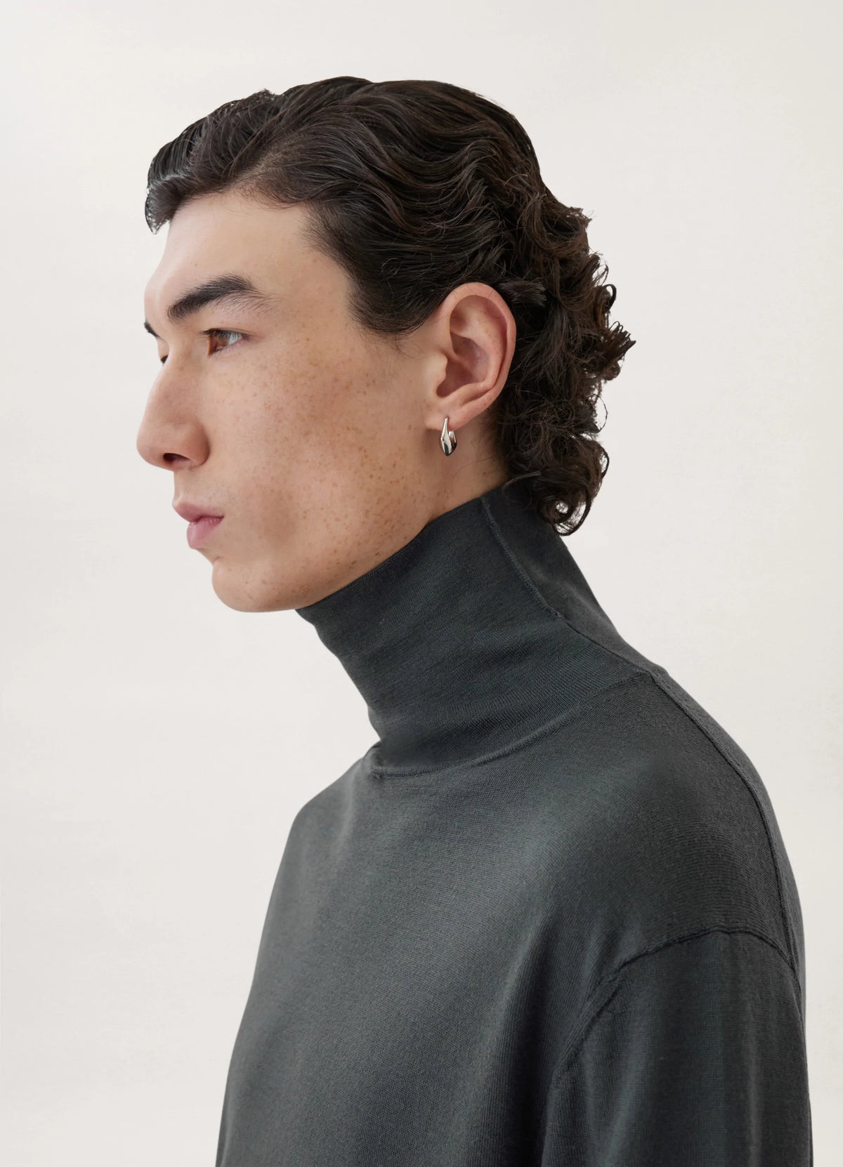 TURTLENECK SWEATER - Asphalt - Merino Wool - Men | LEMAIRE