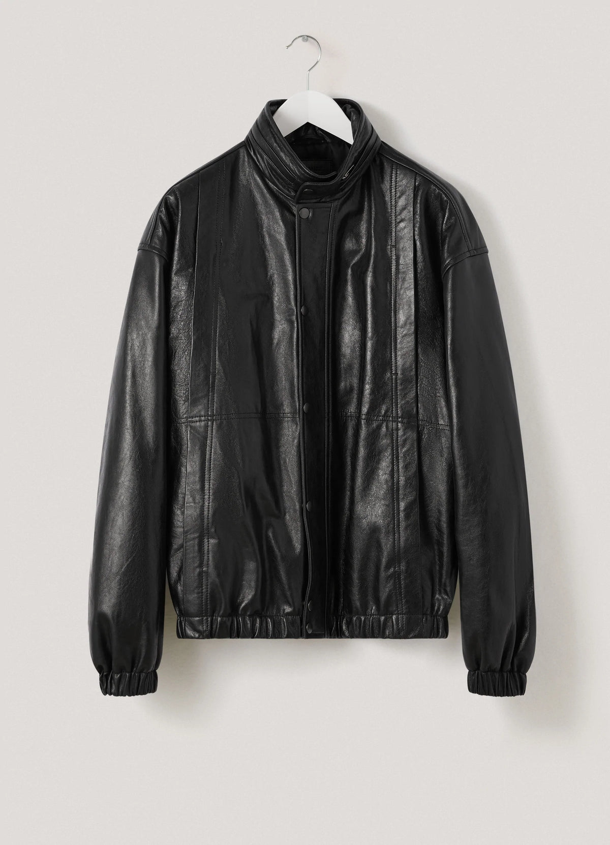 レザーブルゾン - ブラック - Crinkled Leather - メンズ | LEMAIRE